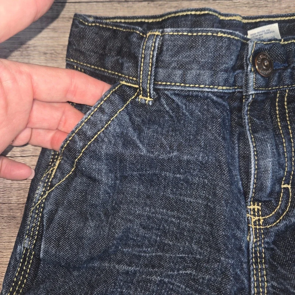 OshKosh Bgosh Kids 4T Dark Wash Cotton Carpenter Jeans Utility Denim Pants